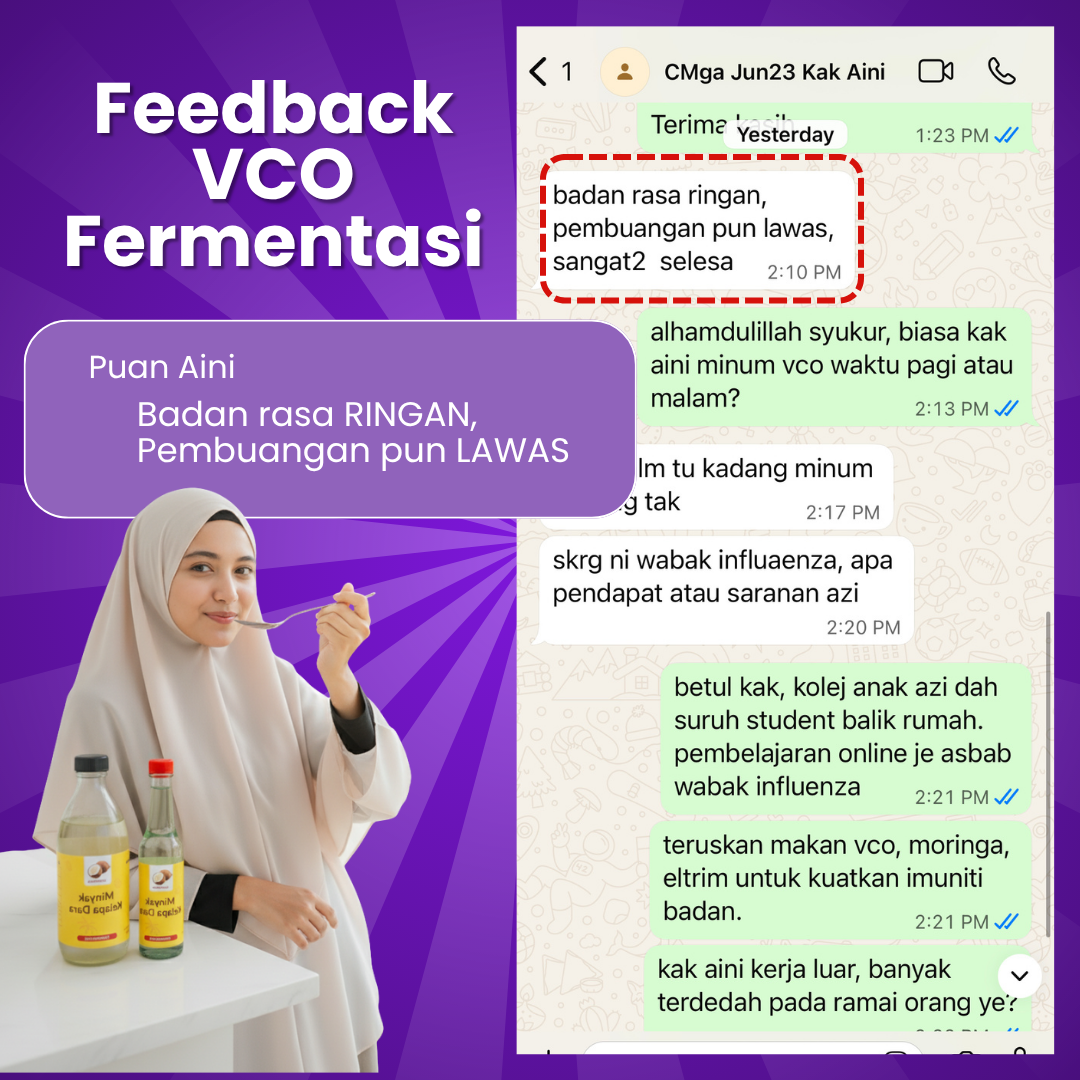 Puan Aini feedback Badan rasa ringan Pembuangan Lawas